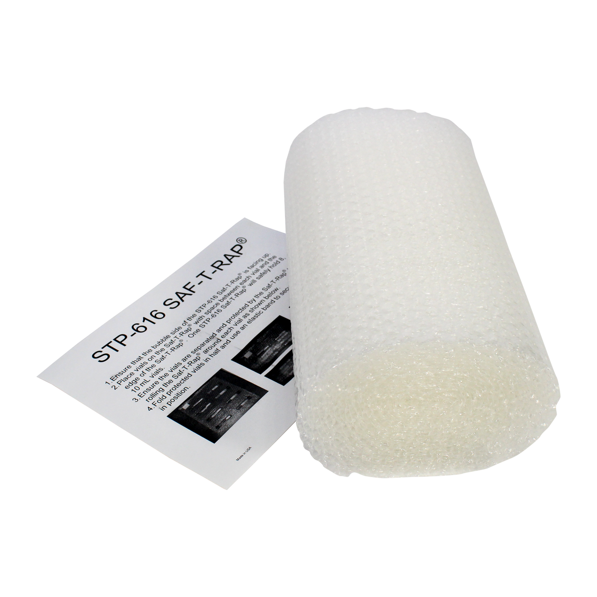 Saf-T-Pak® STP-616 Saf-T-Rap® Perforated Bubble Roll, No Adhesive - 12 x 12”. 20/case