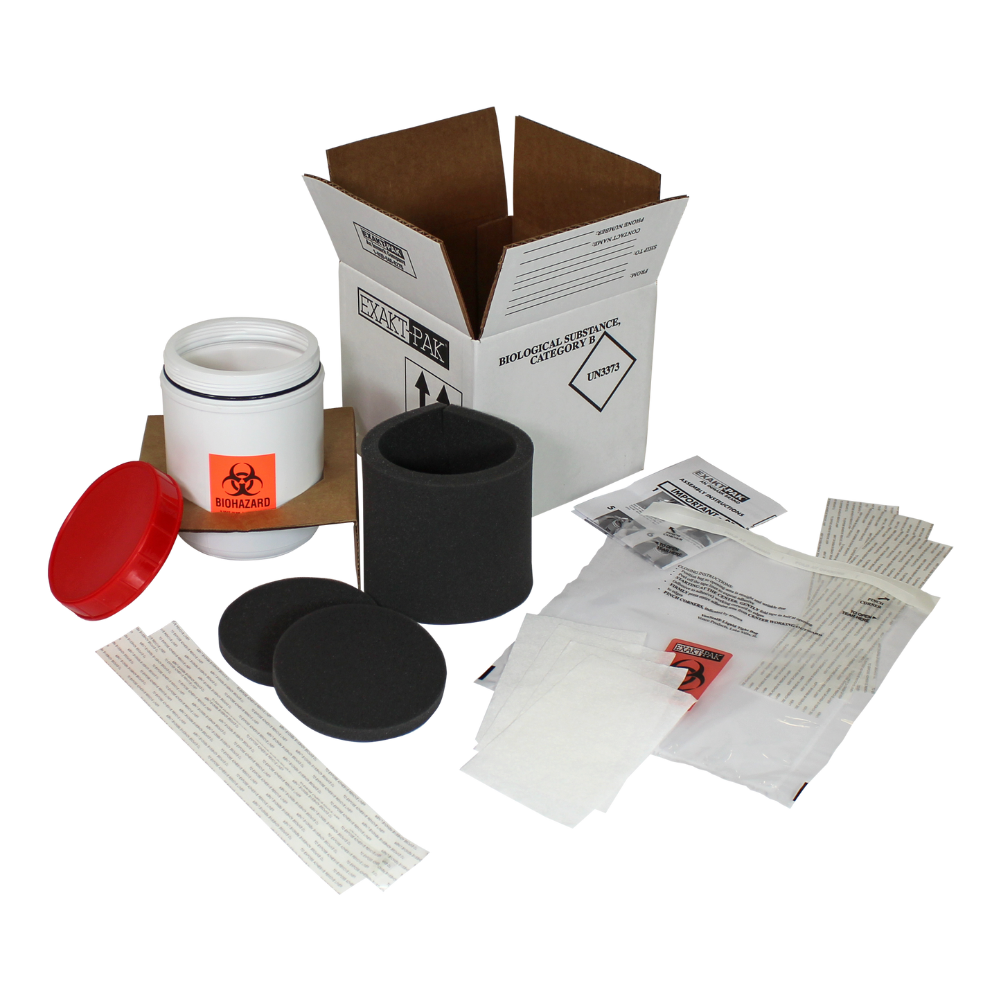 MD8000P08 - EXAKT-PAK® Category B Ambient Uni-Pak® Insulated Shipping Solution for up to (8) Standard Petri Dishes