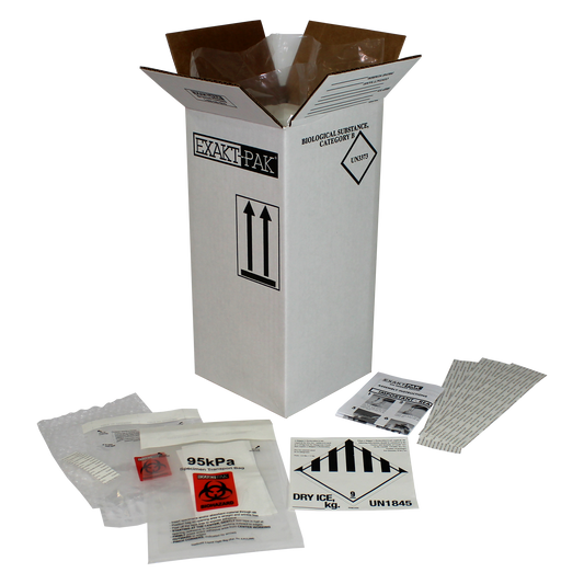 MD8703V06 - EXAKT-PAK® D-Pak® Category B Frozen Insulated Shipping Solution for Blood Tubes, Urine Tubes and Vials