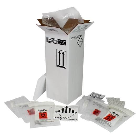 MD8703V12 - EXAKT-PAK® D-Pak® Category B Frozen Insulated Shipping Solution for Blood Tubes, Urine Tubes and Vials