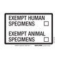 Saf-T-Pak® STP-819 Exempt Human / Exempt Animal Specimen Labels 2"x3" , 120/Case