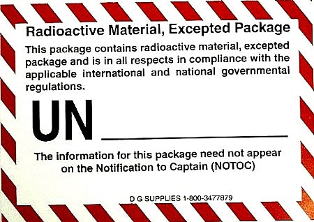 Excepted Quantities - Radioactive